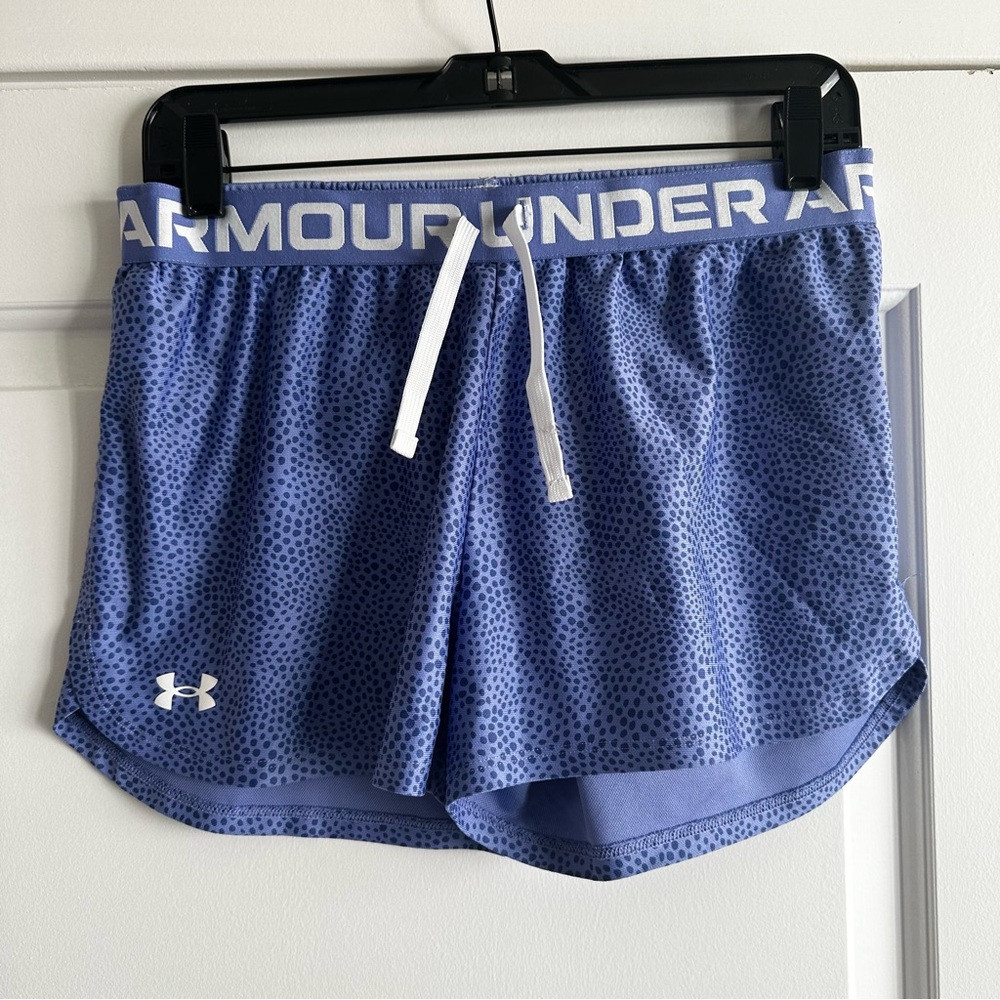 3/$25 ⭐️ Under Armour Youth Girls Blue Purple Patterned Athletic Shorts